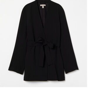 COPY - Black Relaxed -fit wrap over jacket blazer 🖤